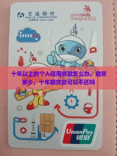 十年以上的个人信用贷款