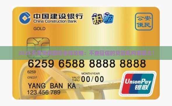 天津不查征信的贷款机构 天津不查征信的贷款机构