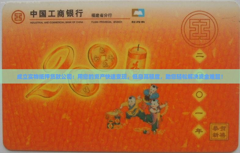 成立实物抵押贷款公司