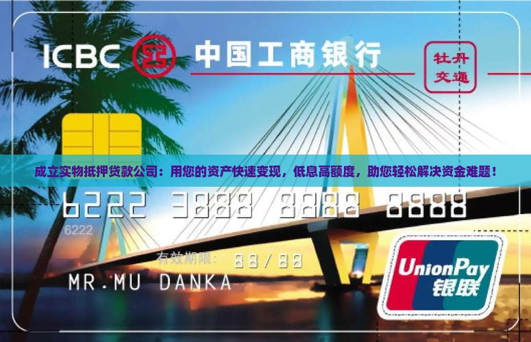成立实物抵押贷款公司