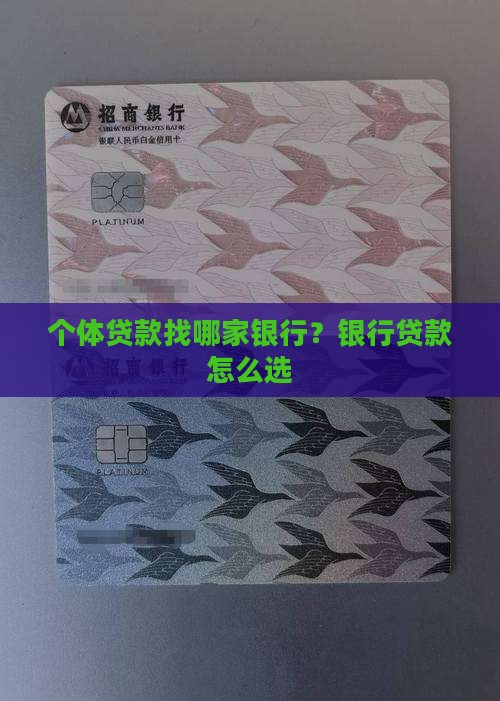 个体贷款找哪家银行