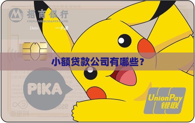 做贷款小公司有哪些