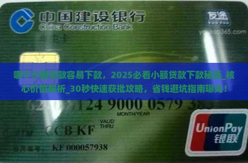 哪个小额贷款容易下款