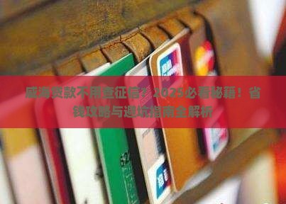 威海不看征信的贷款