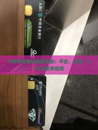 不用审核查征信的贷款