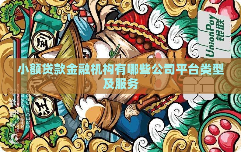 小额贷款金融机构有哪些