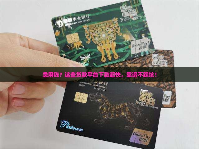 哪些贷款平台下款快