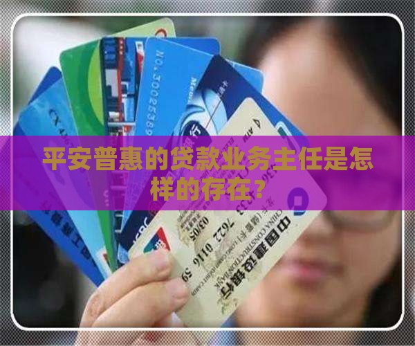 平安普惠贷款业务主任