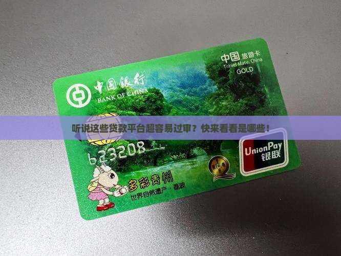 审核易过的贷款平台