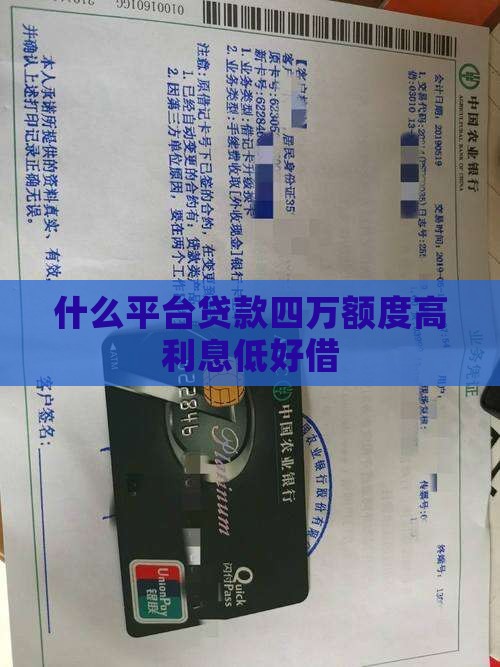 什么平台贷款四万额度高