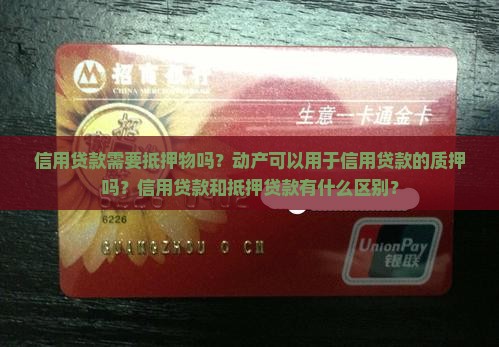 信用贷款可以动产质押吗