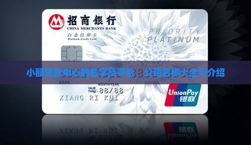小额贷款中心的名字