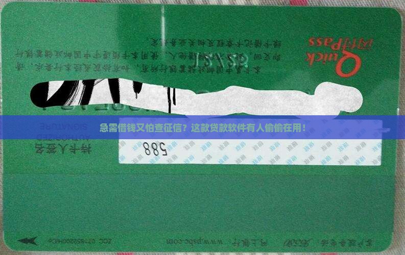 哪款贷款软件不看征信好
