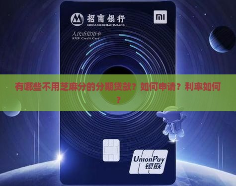 不用芝麻分的分期贷款吗