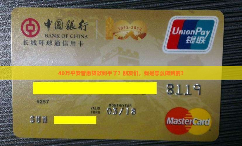 平安普惠贷款40万 平安普惠贷款40万