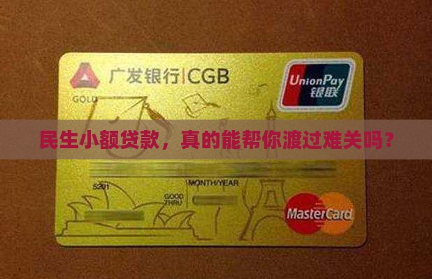 关于民生小额贷款的信息