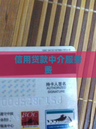 信用贷款咨询服务费