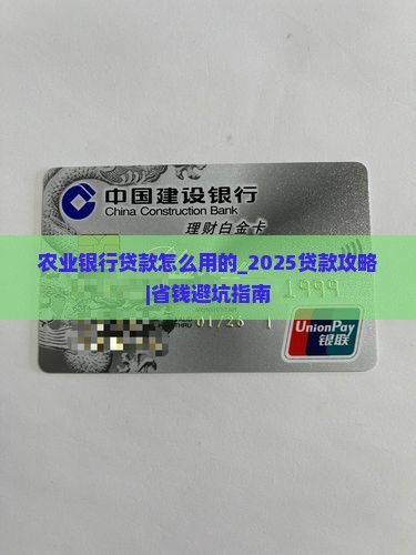 农业银行贷款怎么用的