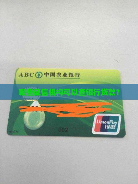 哪些贷款机构可以查征信