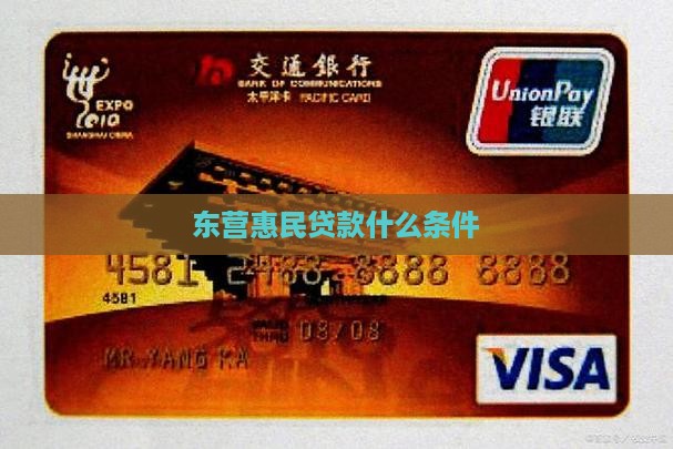 东营银行惠民贷款条件