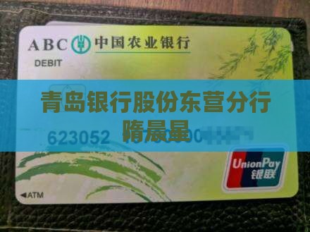 东营贷款青岛银行隋晨星