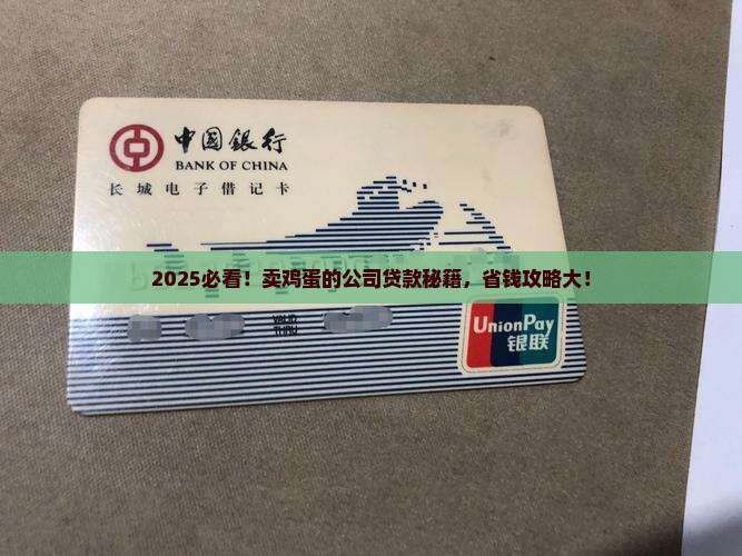 卖鸡蛋的公司贷款