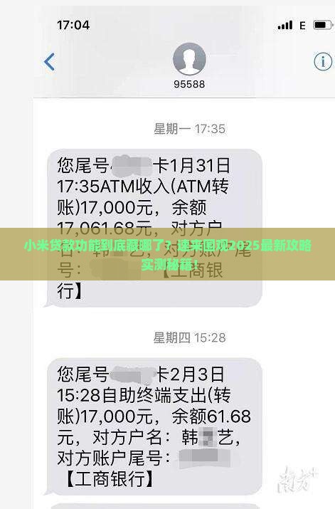 小米贷款选项在哪打开的
