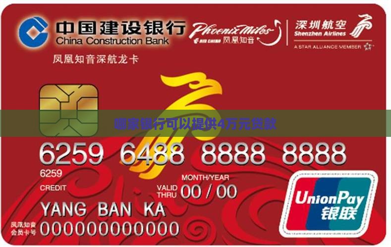 哪个银行可以贷款4万