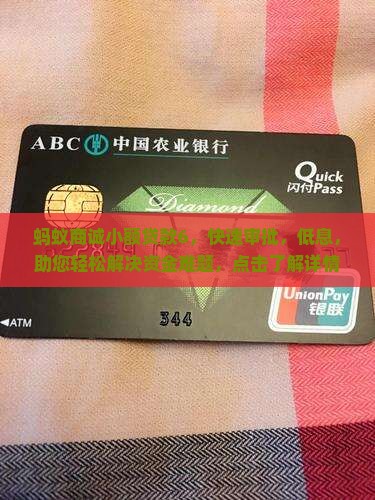 蚂蚁商诚小额贷款6