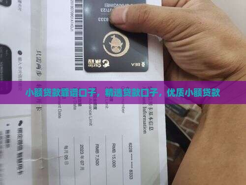 小额贷款靠谱口子