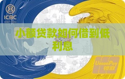 小额贷款怎么借低利息