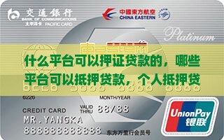 什么平台可以押证贷款的