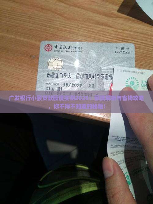 广发银行小额贷款额度