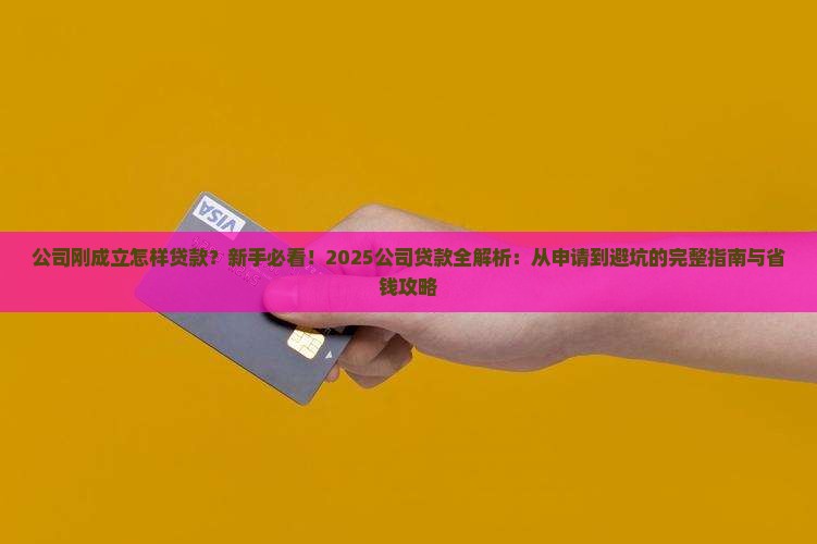 公司刚成立怎样贷款