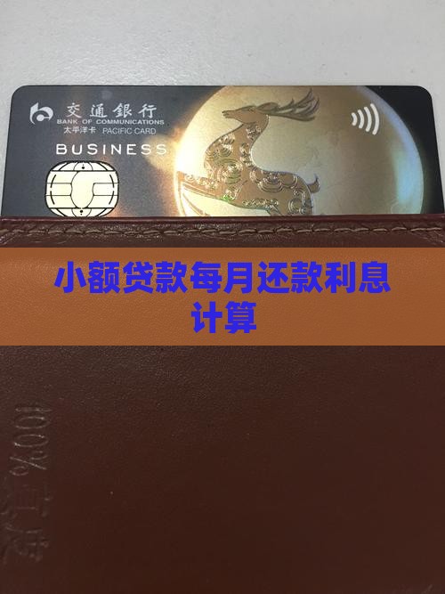 小额贷款每月还款利息计算