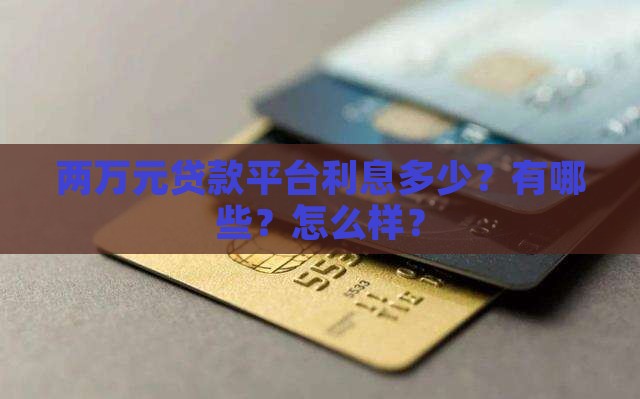 两万元贷款平台利息多少？有哪些？怎么样？