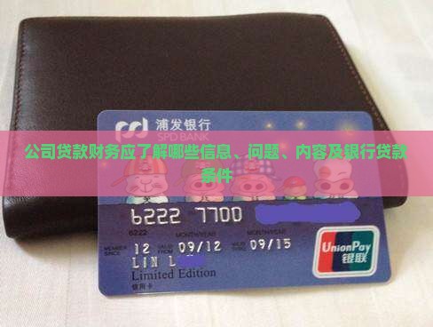 公司贷款财务应了解哪些信息、问题、内容及银行贷款条件