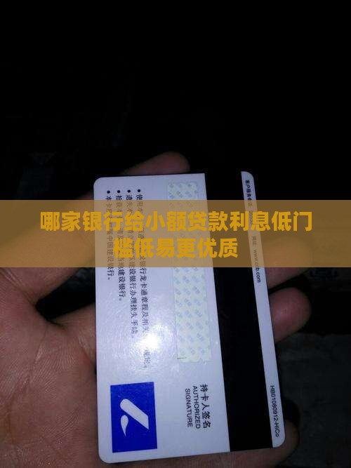哪家银行给小额贷款利息低门槛低易更优质