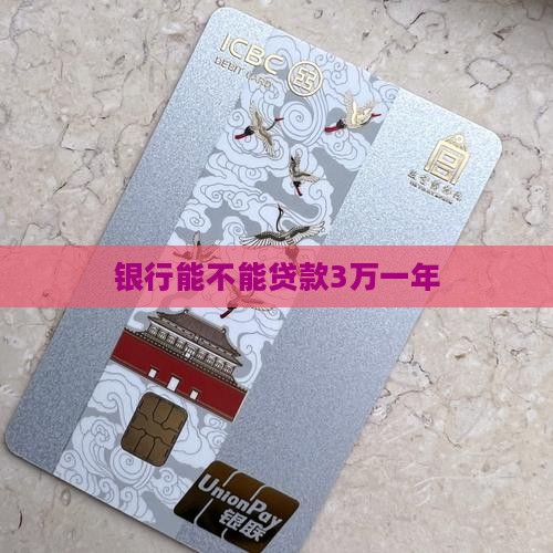 银行能不能贷款3万一年