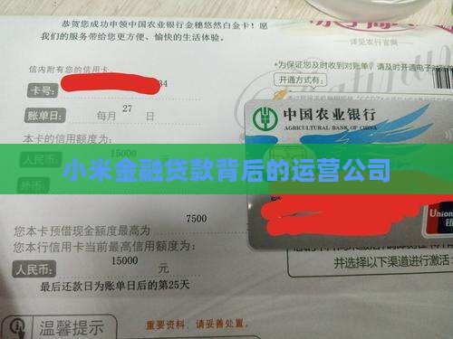 小米金融贷款背后的运营公司