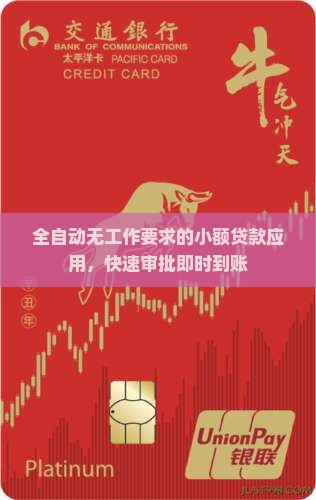 全自动无工作要求的小额贷款应用，快速审批即时到账