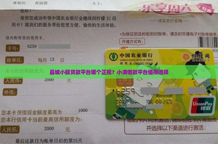 县城小额贷款平台哪个好