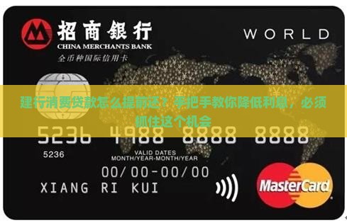建行消费贷款怎么提前还