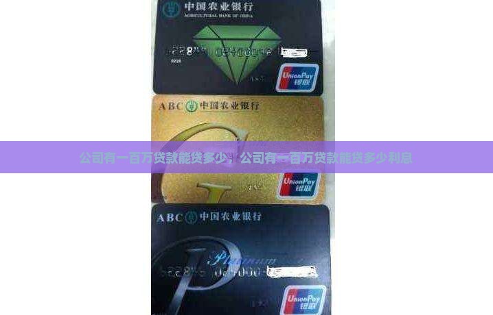 公司有一百万贷款能贷多少