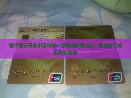 哪个银行贷款不用审核