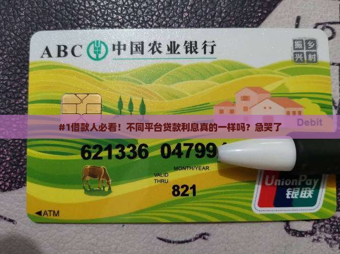 不同平台贷款的利息一样吗