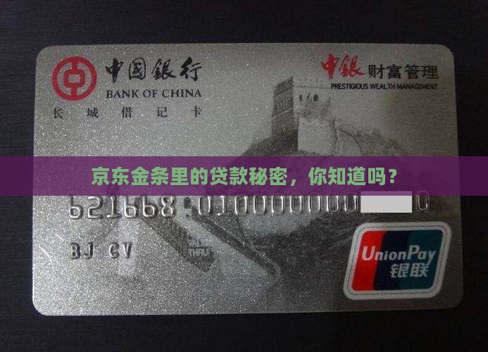 京东金条里面的贷款
