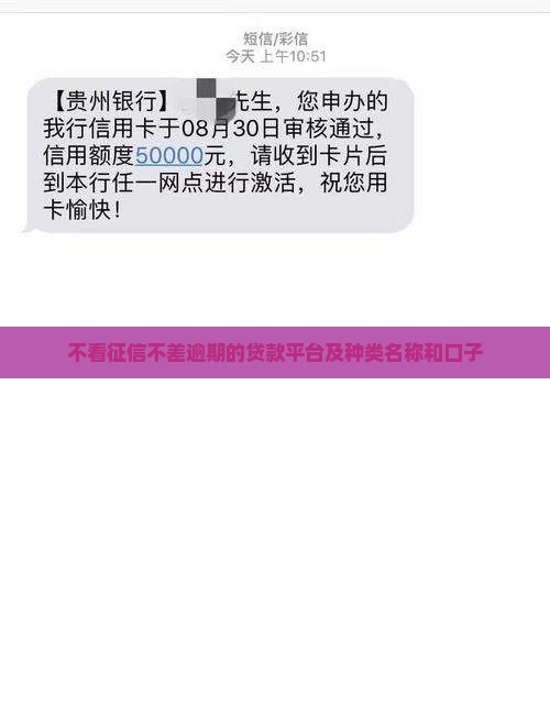 不看征信不差逾期的贷款