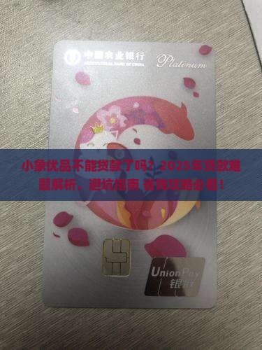小象优品不能贷款了吗