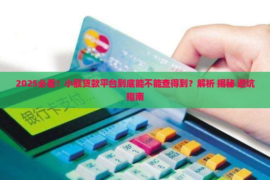 小额贷款平台查得到吗